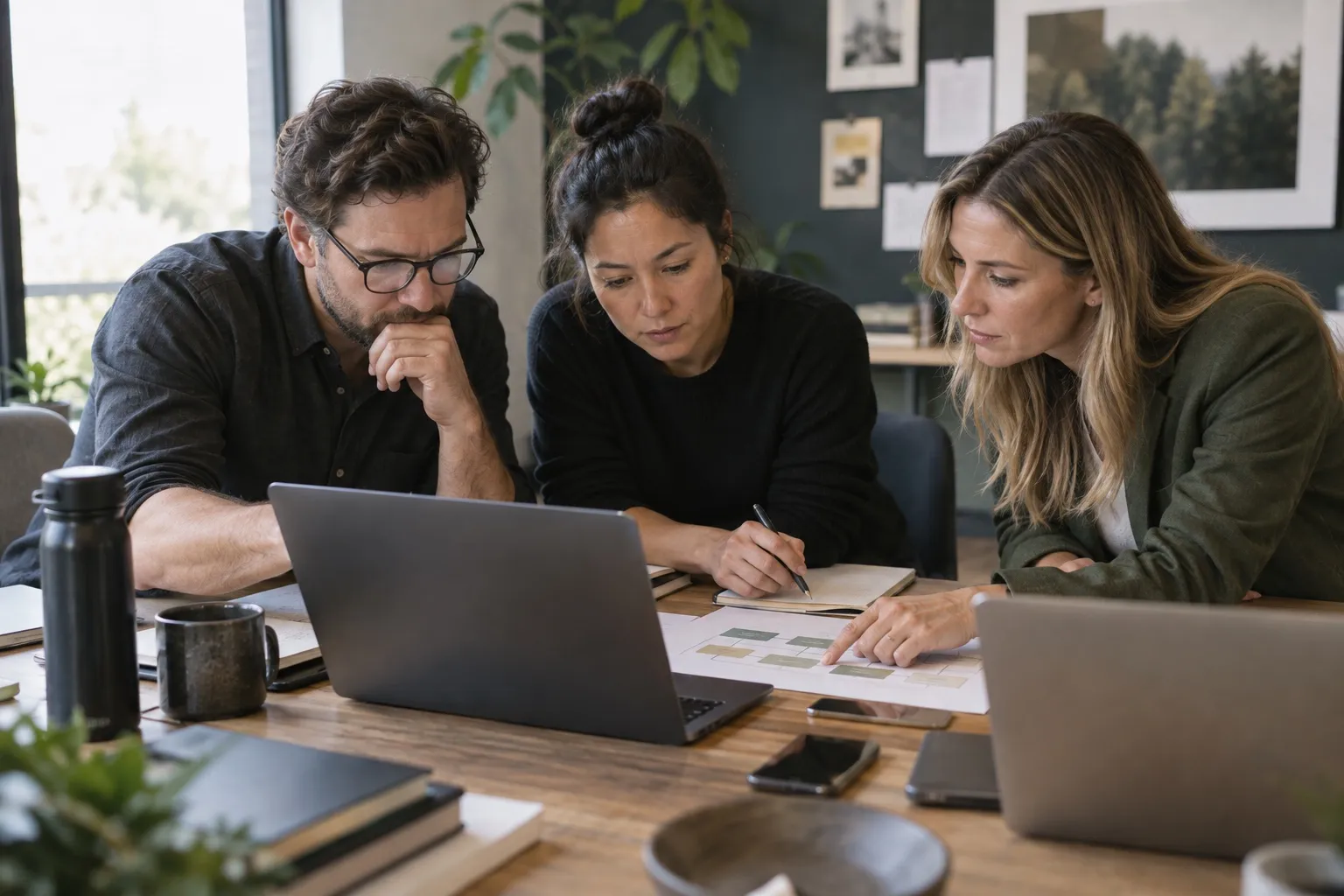 Consultants and a sales leader working side by side on a focused implementation sprint