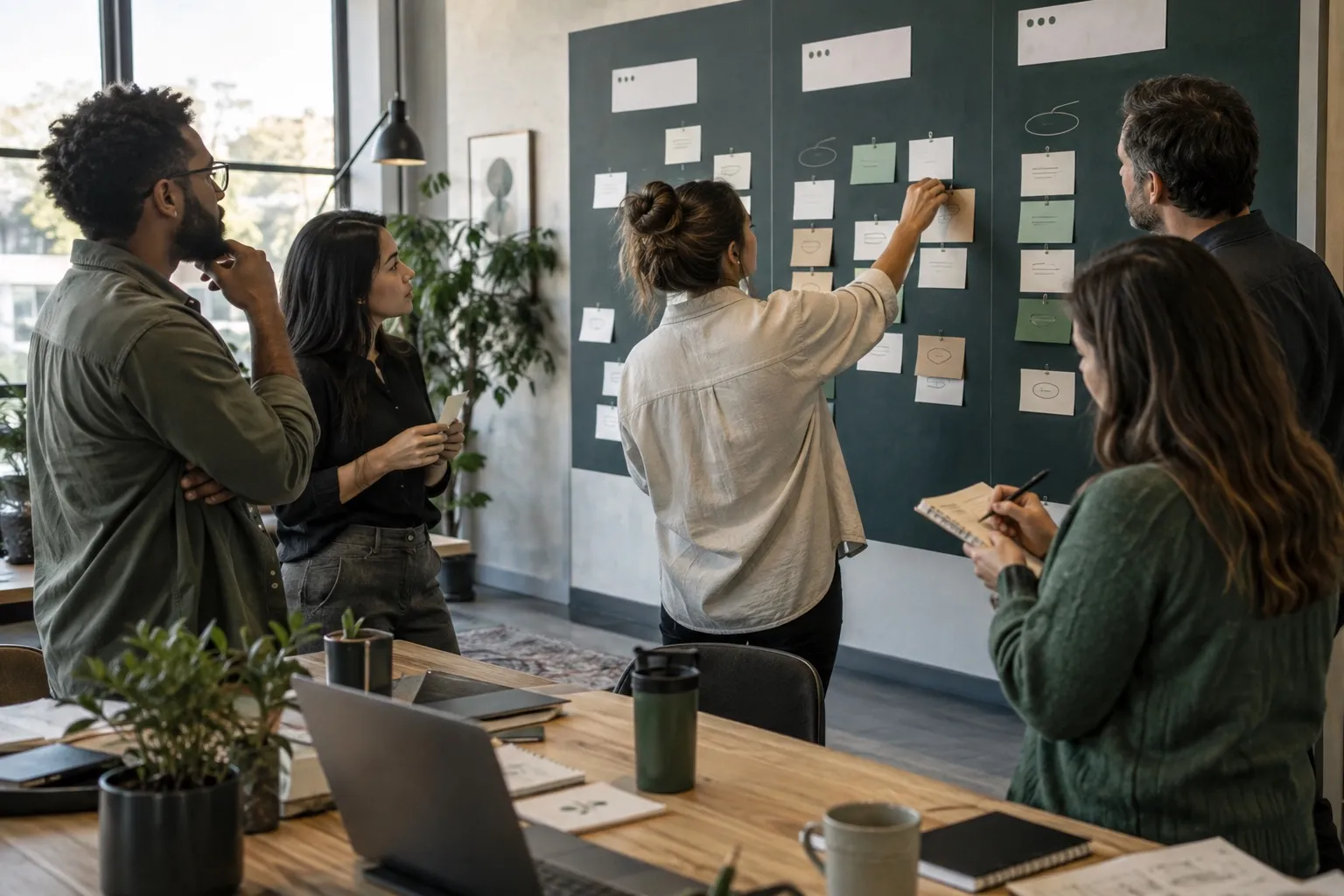 Cross-functional team prioritizing work during a tactical planning session